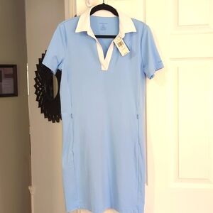 NWT J. McLaughlin Costa Light Blue Short Sleeve Athletic Medium Dress